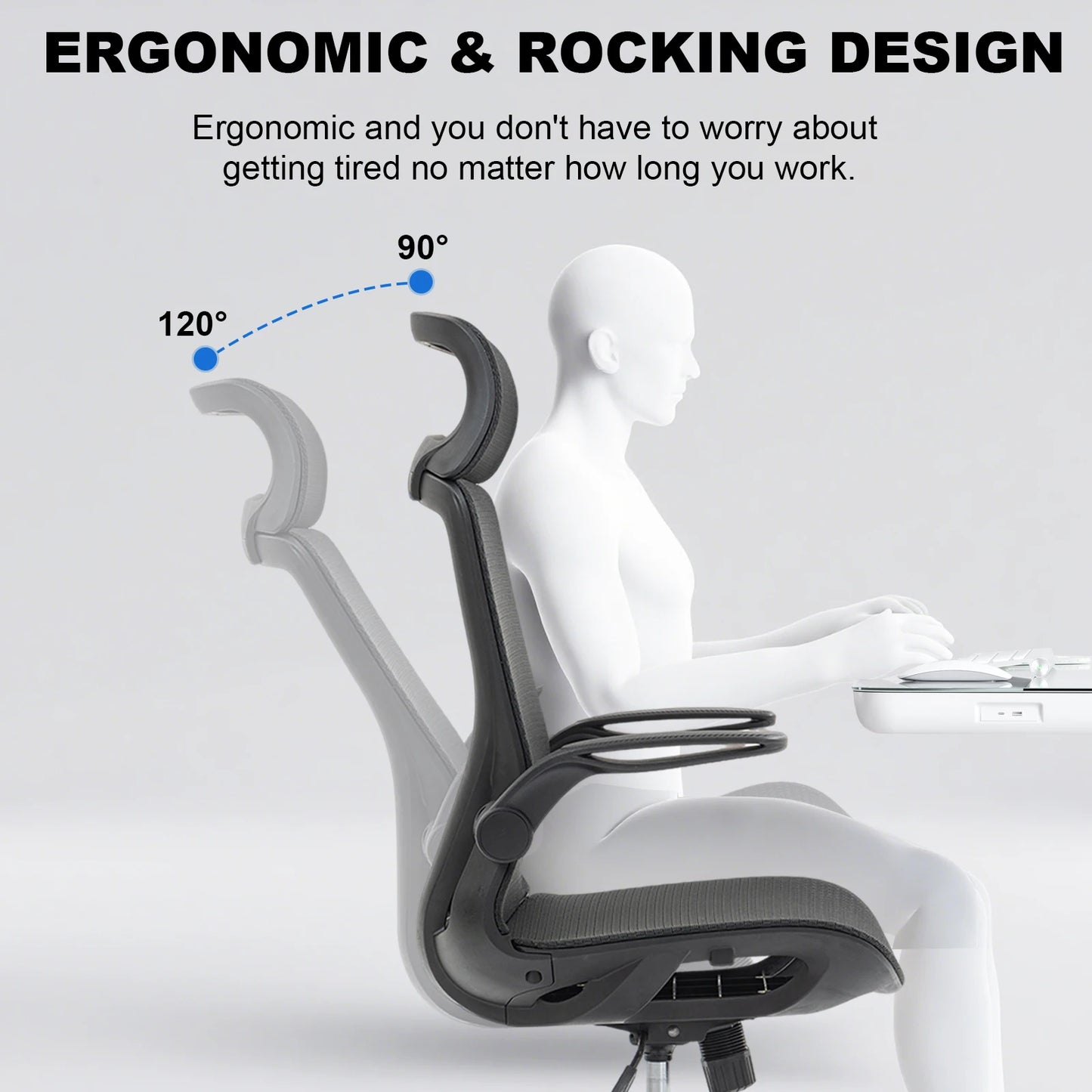 Adjustable Desk Swivel Chairs Computer Chair Recliner Chair Home Furniture Ergonomic High Back Mesh Chair For Office Living Room