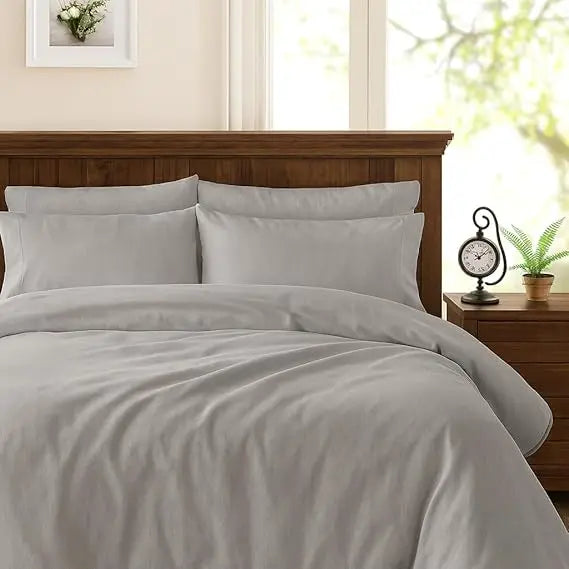 Peruvian Pima Cotton 415 Thread Count Percale Duvet Cover Set - Full/Queen, 100% Pima Cotton, 3-Piece (1 Duvet Cover, 2 Pillowca
