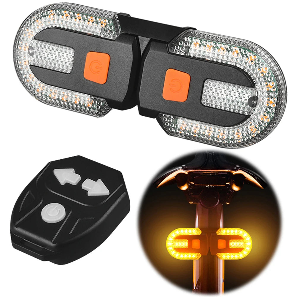 Bicycle Turn Signal Light Wireless Remote Control Bicycle Rear Light USB Rechargeable Cycling Back Light Bike Accessories