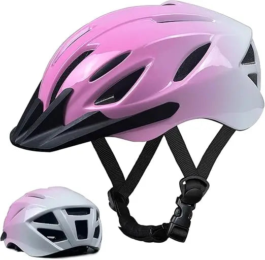 Adult Bike Helmet for Men Women Ages 14 and Up, Streamlined Design with Snap On/Off Visor Moisture-Washable Lining, Bicycle Cycl
