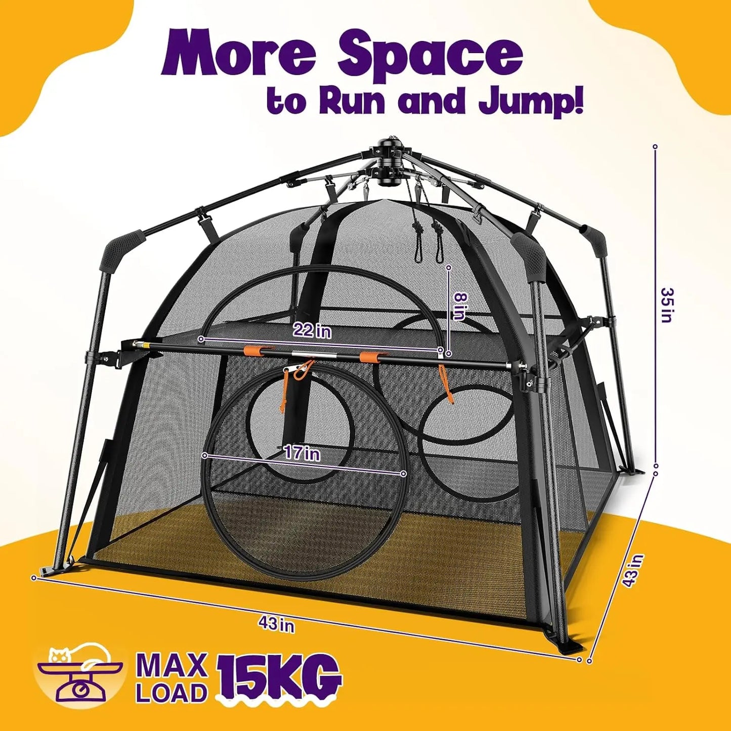 Extra Large Outdoor Cat Enclosure 2-Tier Cat Tent for Patio, Balcony, Indoor & Camping,Foldable Outdoor Cat Playpen