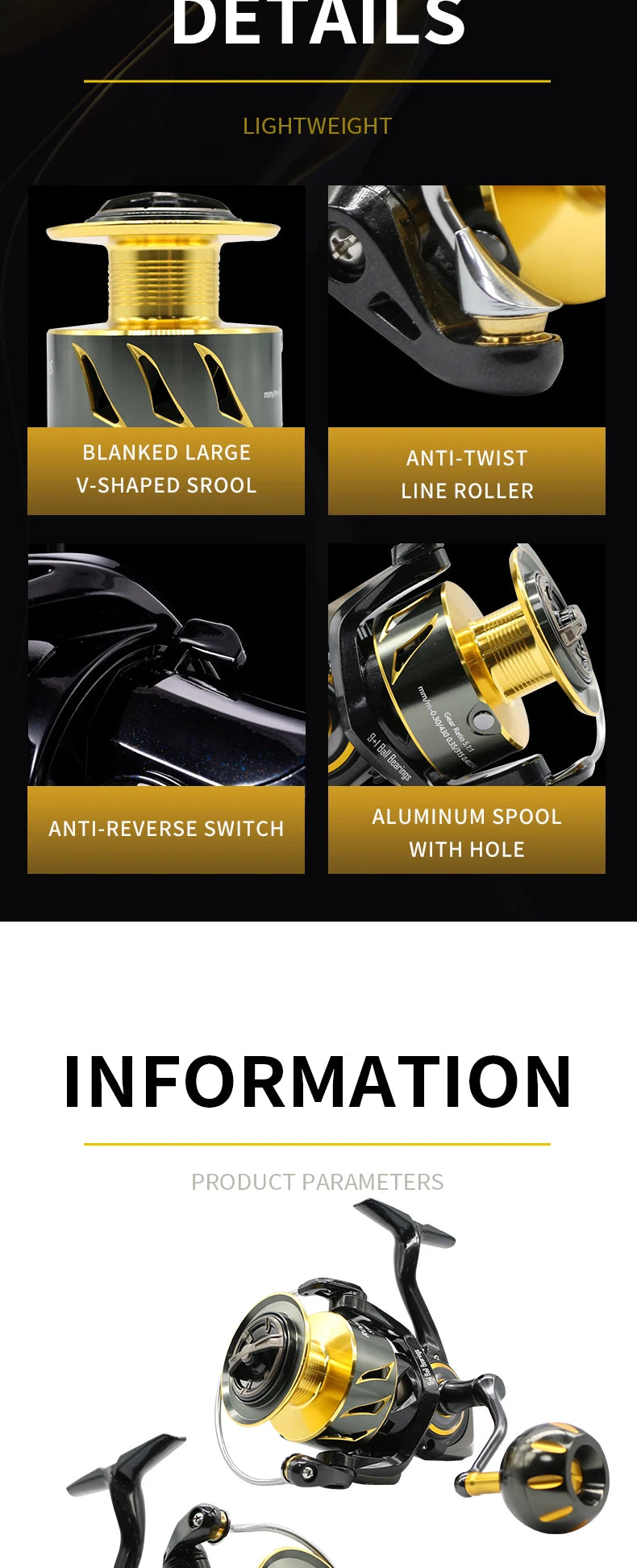 ROOBLINOS SW Spinning Reel Ultralight  Saltwater Surf Reel  5.0:1 9+1 BB Max Drag 12kg Fishing Reels Wheel