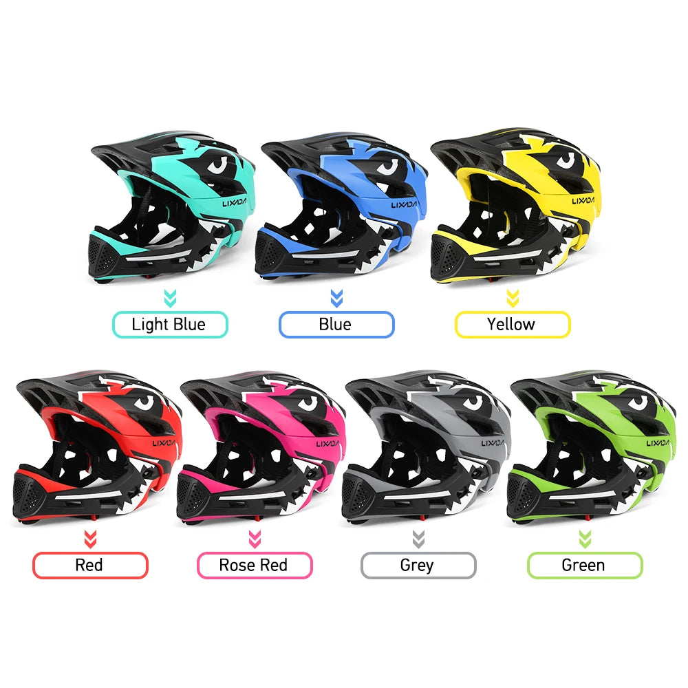 Kids Detachable Full Face Helmet Children Sports Safety Helmet for Cycle Skateboarding Roller Skating