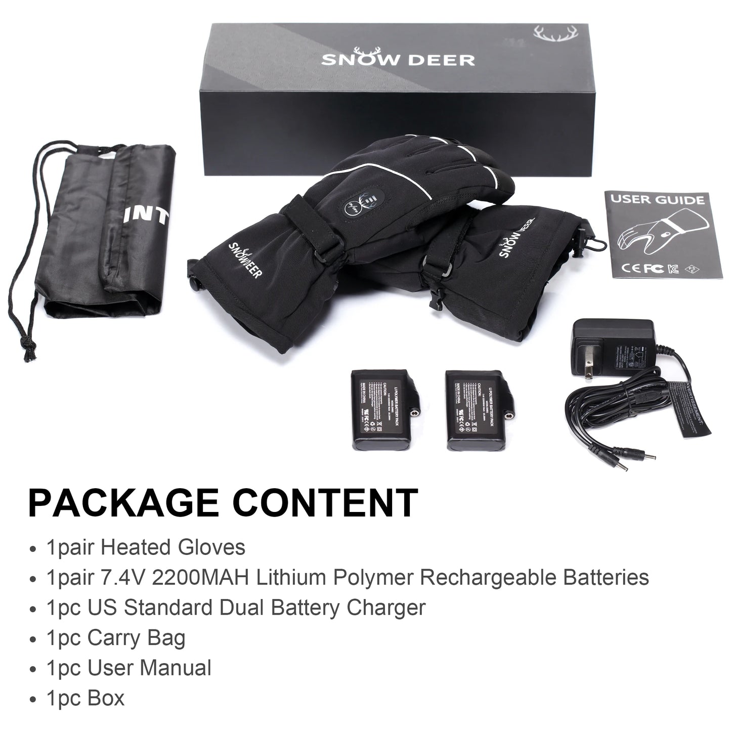 Winter Thermal Electric Heated Skiing Gloves Warm Men Women Touch Screen Rechargable Electric Heating Gloves Motorcycle 2022