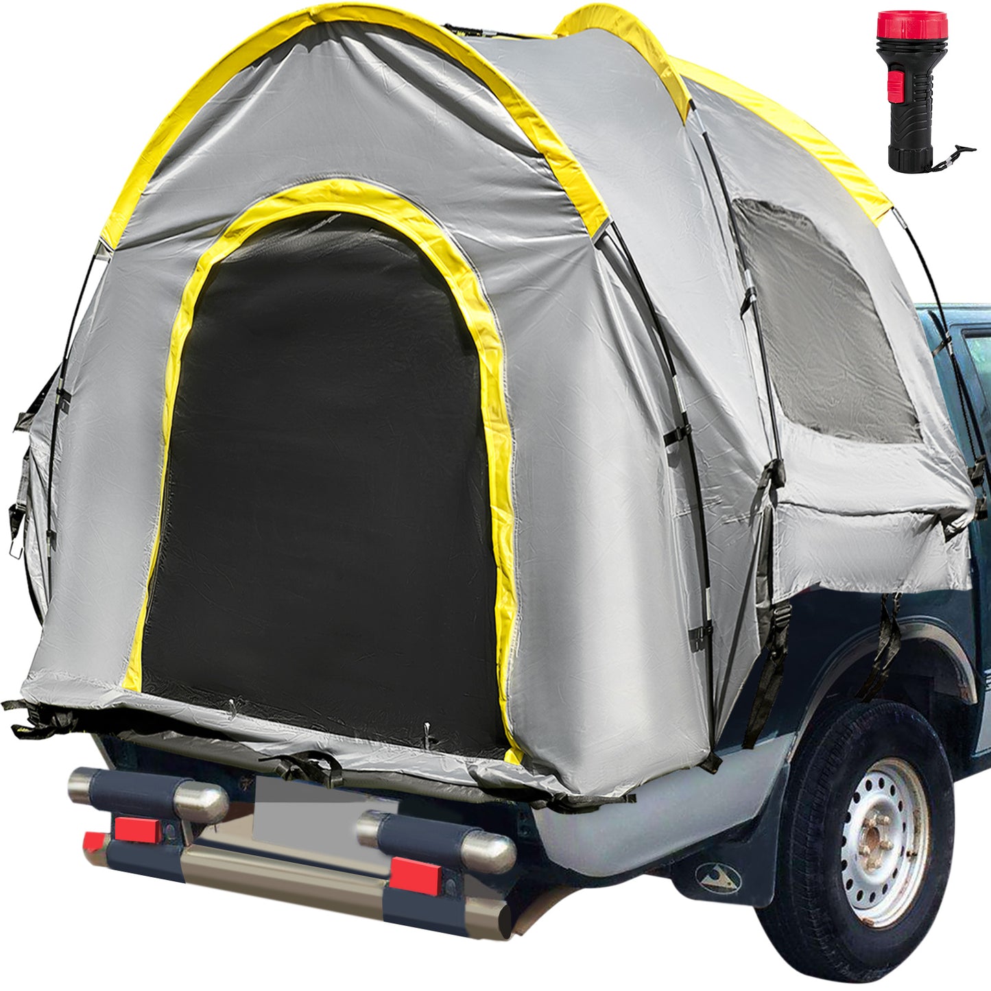 SucceBuy 5-8 FT Waterproof Truck Tent Car Accessories Bed for Full/Mid Size Truck 2-Person Sleeping Capacity for Camping Hiking