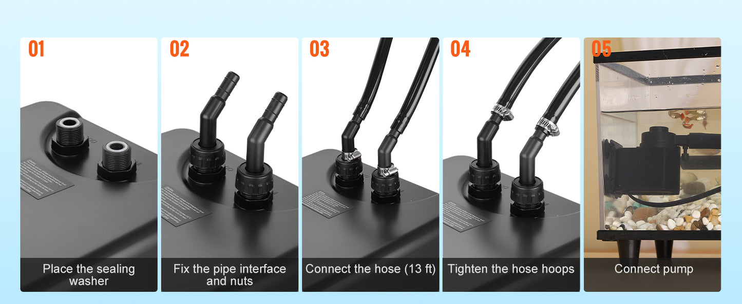 VEVOR Aquarium Chiller 0.25/0.33/0.1/1.5HP Hydroponic Water Chiller Quiet Refrigeration Compressor for Fresh Water Fish Tank